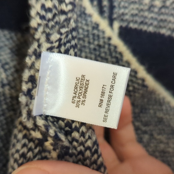 One World Blue Plaid Coatigan Sweater XL - Picture 4 of 7